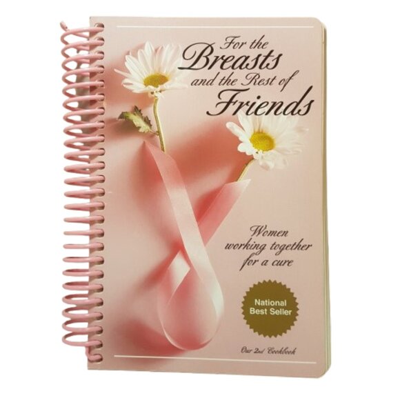 Breast Cancer Canada Tee Shirt Large US L Breast of Friends Cookbooks Vol 1 & 2 - Picture 12 of 16